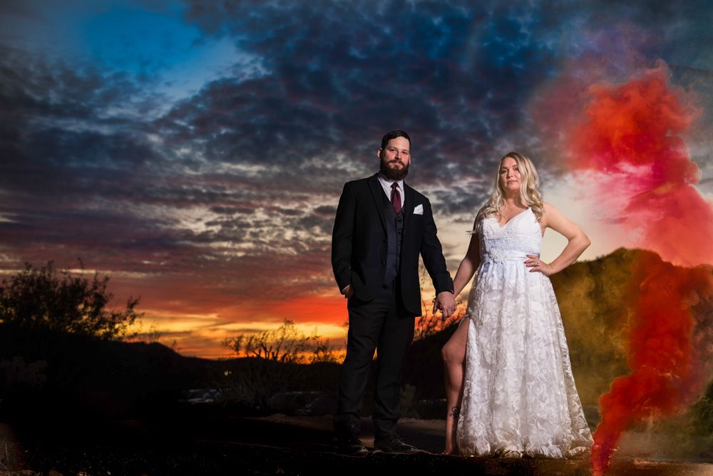 Here's How to Use Smoke Bombs for Stunning Wedding Photos